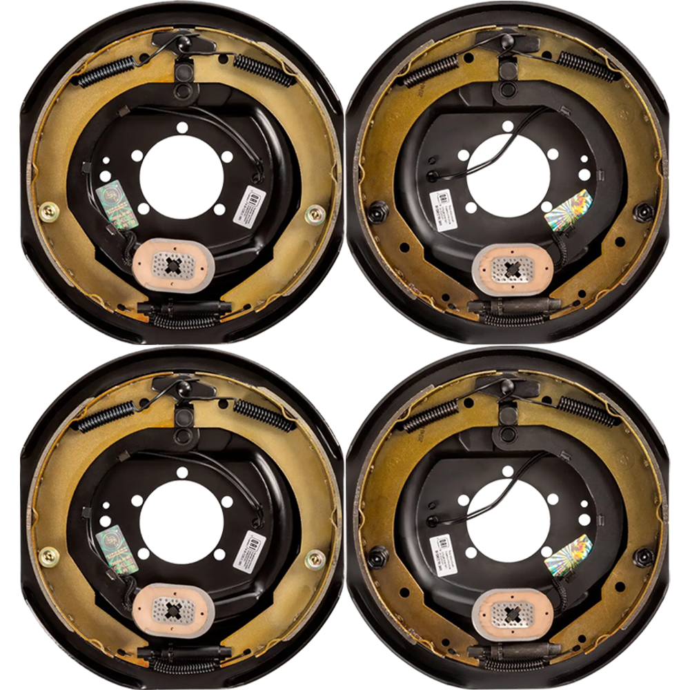 Lippert 4-Pack 12" x 2" Electric Trailer Brake Assemblies for Tandem Axles (Left & Right), 5.2K-7K lbs