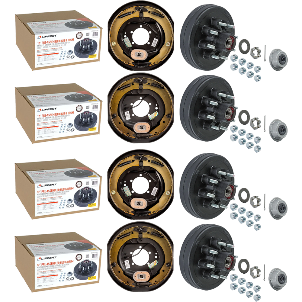 Lippert Tandem Axle Electric Brake & Hub Kit, 12" x 2", up to 7K