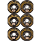 Lippert 6-pack 12 x 2 inch electric trailer brake assemblies for triple axle, replaces Dexter