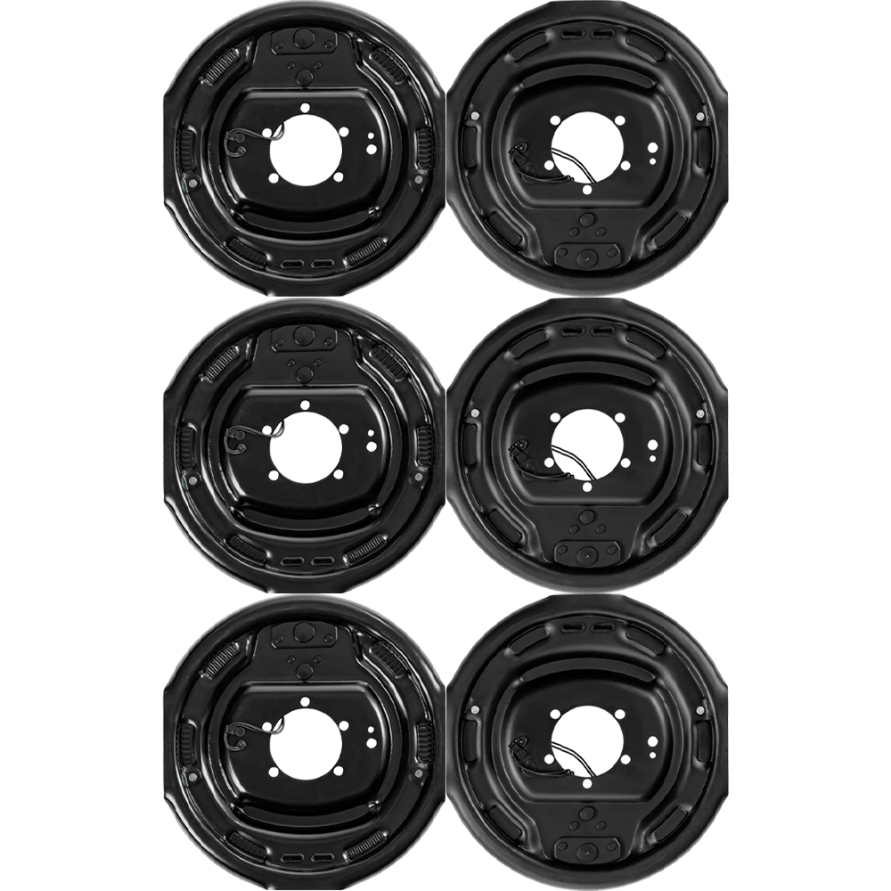 Lippert 6-pack 12 x 2 inch electric trailer brake assemblies for triple axle, replaces Dexter