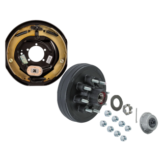 Lippert 12 x 2 Brake & Hub Assembly for 7k Axles Lippert 12 x 2 Electric Trailer Brake with Pre-Greased 8 on 6.5 Hub for 7,000-lb Axles