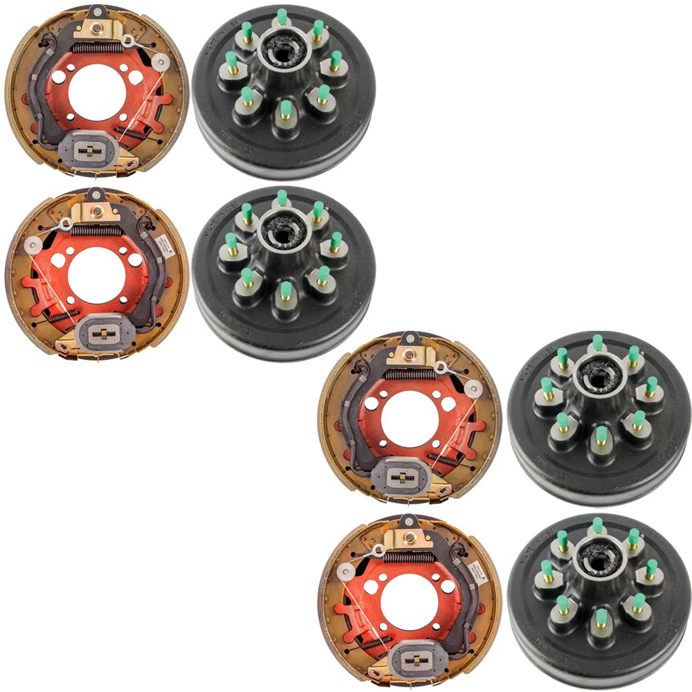 Lippert 8K tandem-axle electric brake assemblies & threaded hubs kit 12.25 × 3.38 – Dexter compatible