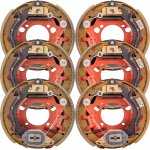 Lippert 8K triple‑axle 12.25×3.38 electric brakes & 8‑on‑6.5 threaded hub kit Dexter Alko Rockwell