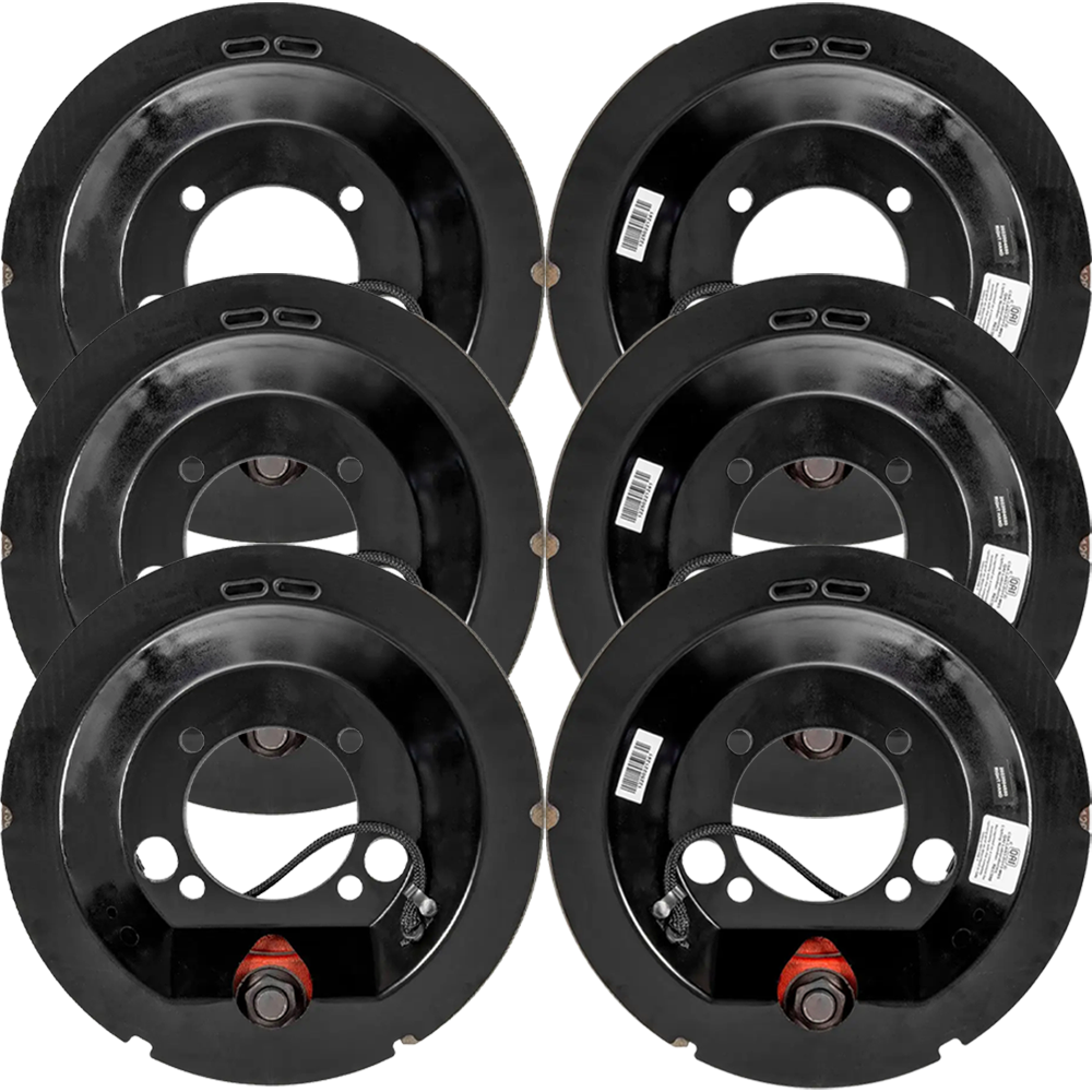 Lippert 8K triple‑axle 12.25×3.38 electric brakes & 8‑on‑6.5 threaded hub kit Dexter Alko Rockwell