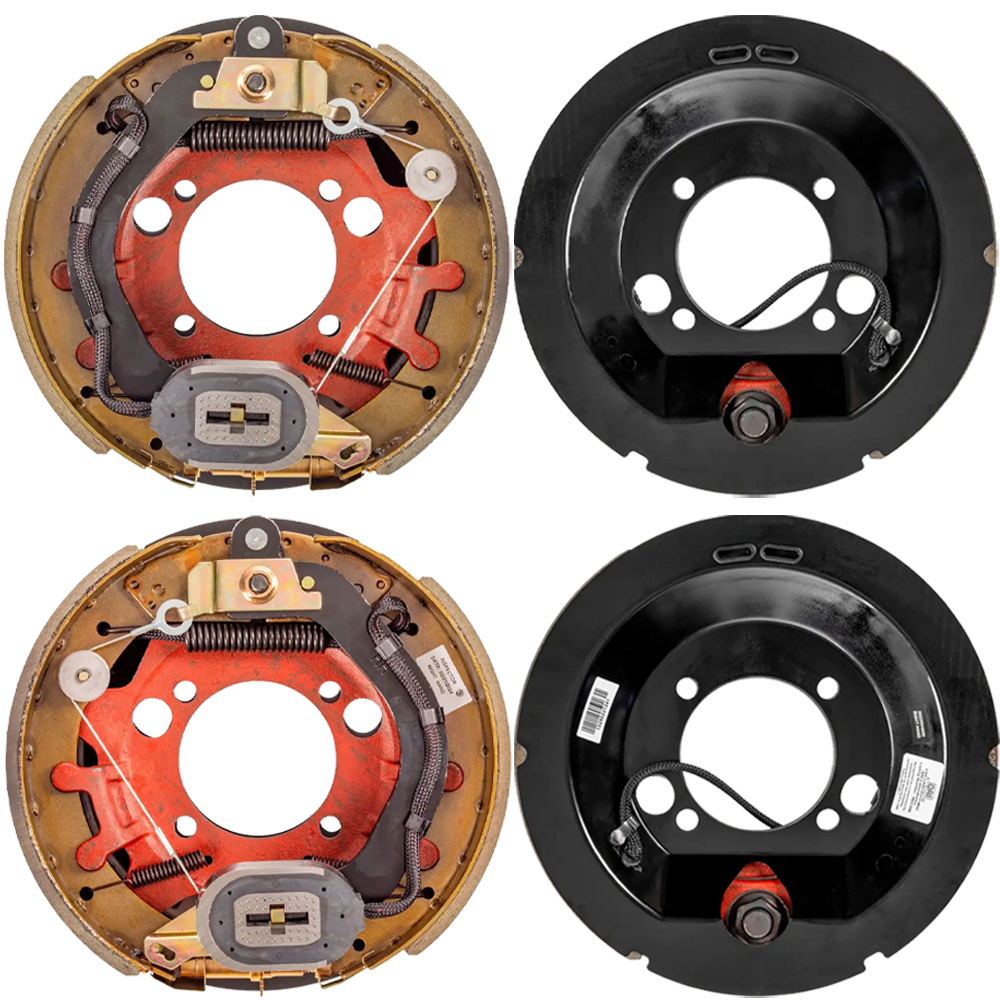 Lippert 8K electric brake assemblies (12.25 × 3.38) & threaded hubs (8‑on‑6.5, 5/8 studs) kit, Dexter / Alko compatible