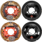 Lippert 8K electric brake assemblies (12.25 × 3.38) & threaded hubs (8‑on‑6.5, 5/8 studs) kit, Dexter / Alko compatible