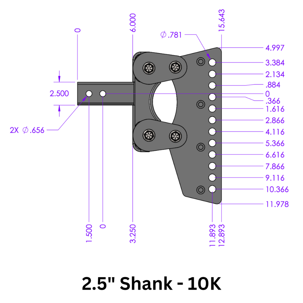 Gen-Y Boss Torsion-Flex Hitch Shank 9.5″ Drop & Rise 2.5″ Receiver Gen-Y Boss Torsion-Flex Weight Distribution Hitch Shank 9.5-inch Drop & Rise for 2.5-inch Receiver