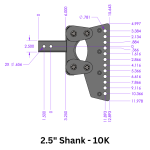 Gen-Y Boss Torsion-Flex Hitch Shank 9.5″ Drop & Rise 2.5″ Receiver Gen-Y Boss Torsion-Flex Weight Distribution Hitch Shank 9.5-inch Drop & Rise for 2.5-inch Receiver