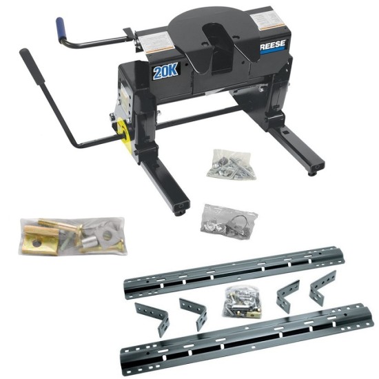 Reese Dual Jaw 20K 5th Wheel Hitch Fifth Wheel Kwik-Slide Slider Unit Base Rail Kit Brakets and HardwareAdaptor Bracket 58309 4 Pins and 4 Clips 30118 30048 30035 58309 Reese Reese Dual Jaw 20K Fifth Wheel Trailer Hitch Kwik Slide Slider and Rails 2007-2 Reese Dual Jaw 20K Fifth Wheel Trailer Hitch w/ Kwik Slide Slider and Rails For 2007-2021 Toyota Tundra Truck Base Rail Kit 5th Wheel Brackets Hardware