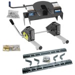 Reese Dual Jaw 20K Fifth Wheel Trailer Hitch w/ Round Tube Slider and Rails For 2007-2021 Toyota Tundra Truck Base Rail Kit 5th Wheel Brackets Hardware