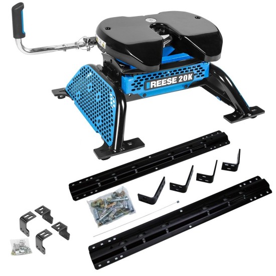 Reese M5 5th Wheel Hitch 20K Base Rail Kit Brakets and Hardware 4 Pins and 4 ClipsAdaptor Bracket 58426 30928 30035 58426 Reese Reese M5 20K Talon Jaw Fifth Wheel Trailer Hitch Rails 2004-2014 F-150 Base Rail Kit 5th Wheel Brackets Hardware 04 05 06 07 0 Reese M5 20K Talon Jaw Fifth Wheel Trailer Hitch W/ Rails For 2004-2014 Ford F-150 Base Rail Kit 5th Wheel Brackets Hardware