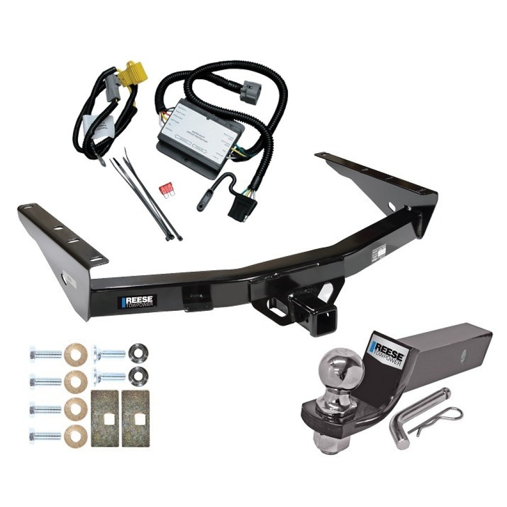 Custom Fit Trailer Hitch Wiring Harness (Plug & Play) 2" Drop Ball-Mount w/ Pin/Clip 2" Chrome Ball Installation Hardware Installation Instructions 33049 118367 21536 Reese Trailer Tow Hitch 2000 Toyota Tundra without Factory Towable Bumper Reese Trailer Tow Hitch For 2000 Toyota Tundra without Factory Towable Bumper Complete Package w/ Wiring and 2" Ball