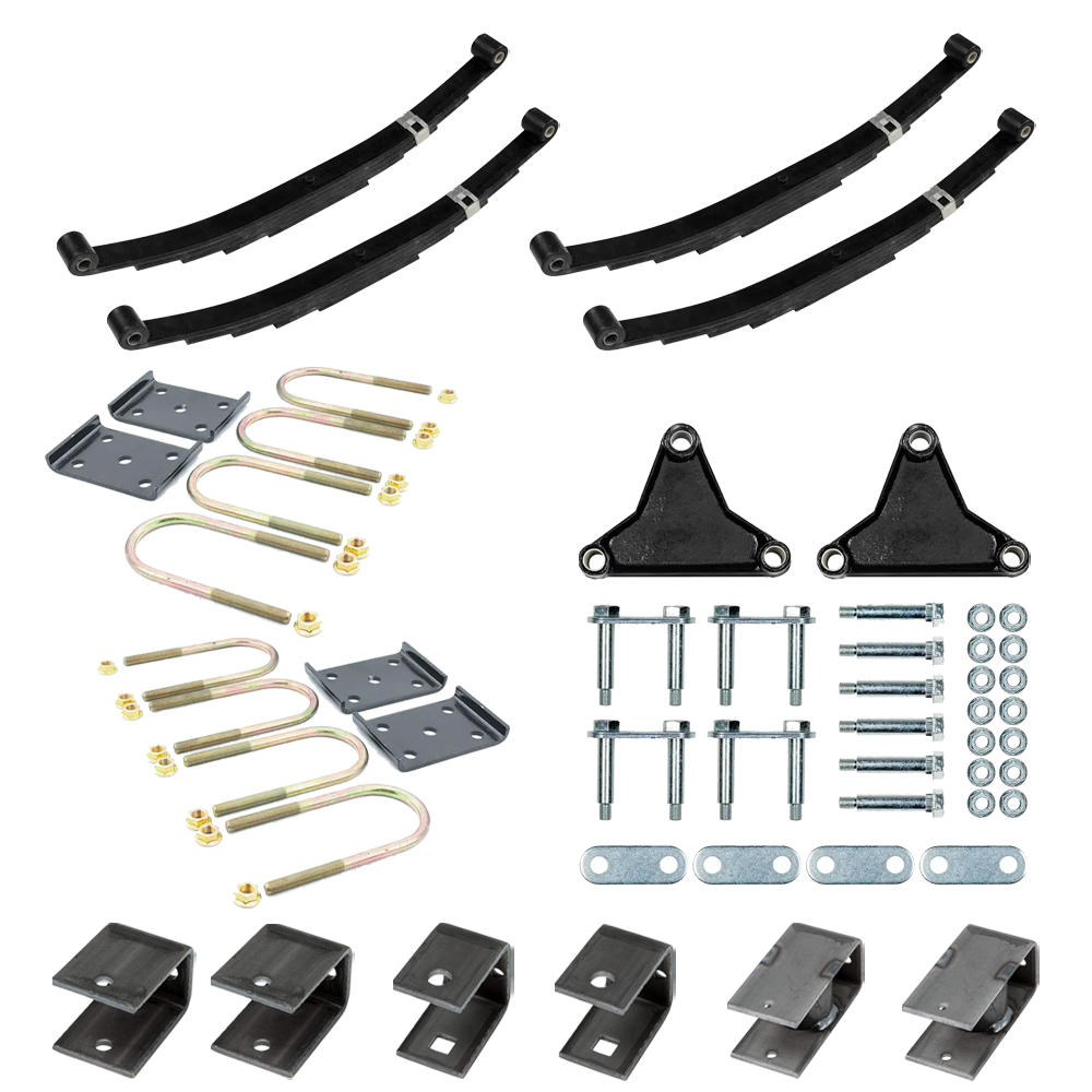 Lippert 3500‑lb Tandem Axle Suspension Kit with 3″ Tube, 3,000‑lb 26″ Leaf Springs