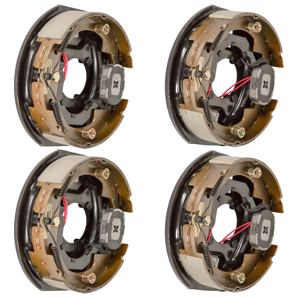 Lippert 10″ manual-adjust electric brake & bare hub kit for tandem 4,400 lb trailer axles, 6 on 5.5 pattern, Dexter / Al-Ko / Rockwell compatible