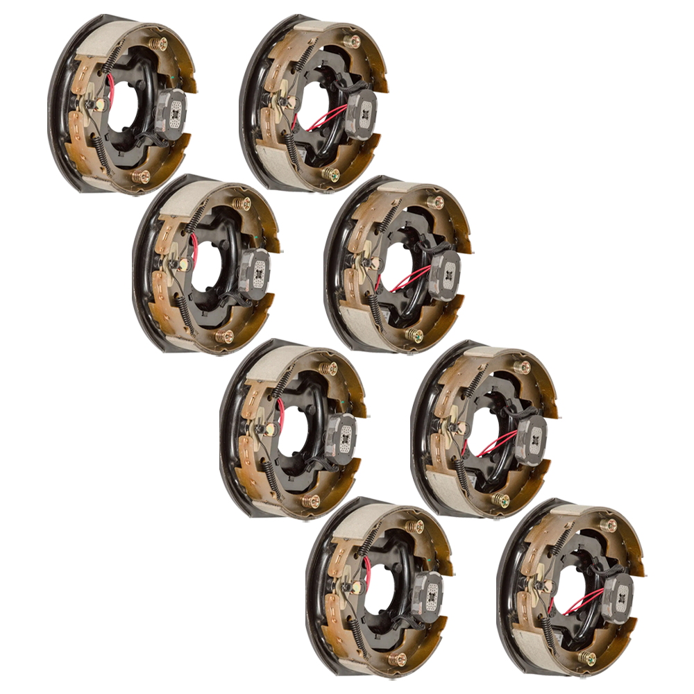 lippert 10 inch manual-adjust electric brake and bare hub kit quad axle dexter alko rockwell