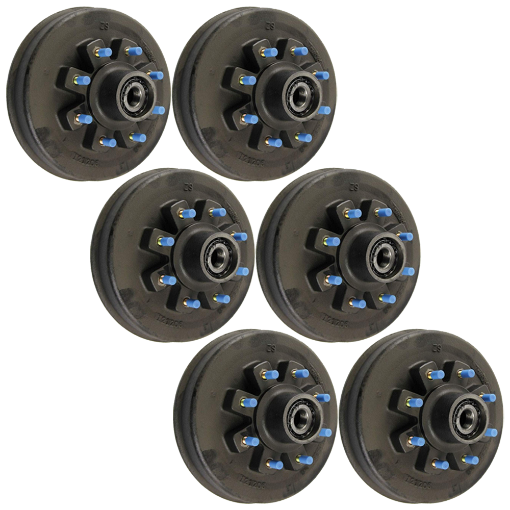 Lippert 8K 8 on 6.5 Trailer Hub & Drum Assembly 6-Pack – Fits Dexter, Alko