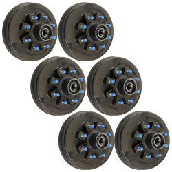 Lippert Triple-Axle 8K Trailer Brake Hub & Drum Assembly Kit – 8 on 6.5 Pattern, 5/8″ Studs, Fits 17.5″ Wheels – Dexter / Alko / Rockwell Compatible (6-Pack)