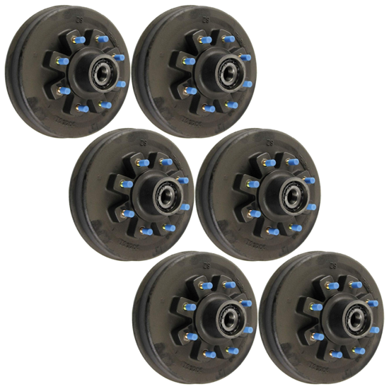 Lippert 8K 8 on 6.5 Trailer Hub & Drum Assembly 6-Pack – Fits Dexter, Alko
