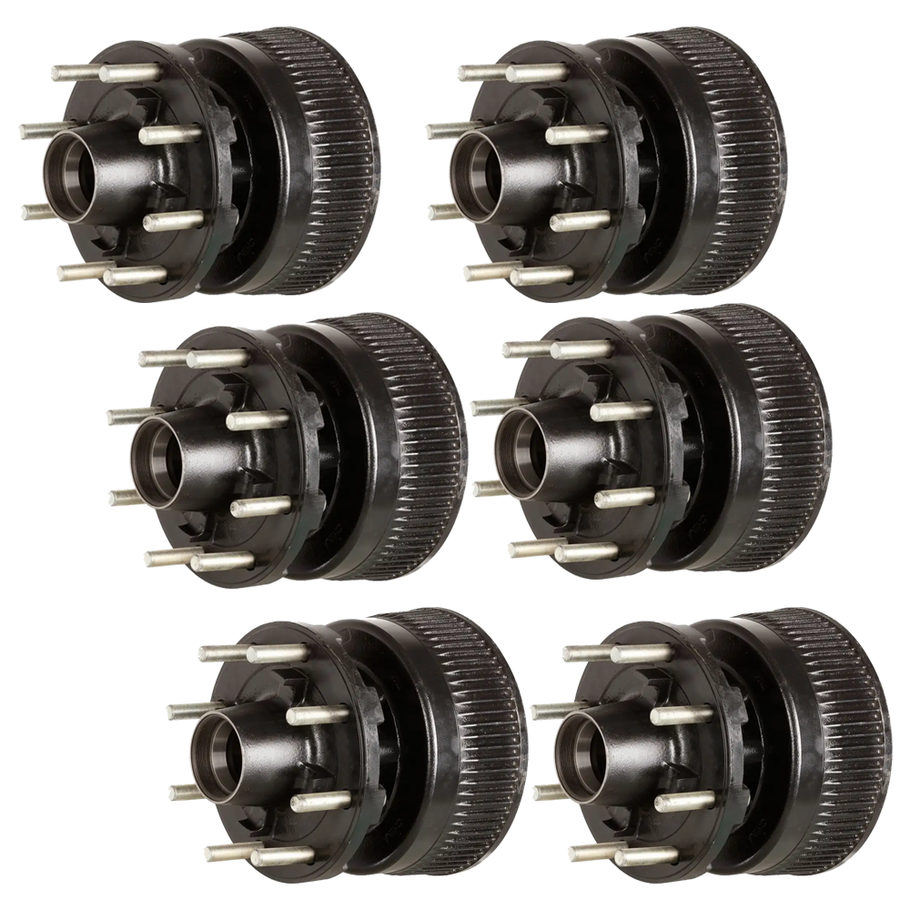 Lippert 16K triple-axle electric brake & 8-on-275 hub drum kit, 12-1/4×5 self-adjusting assemblies, Dexter Alko Rockwell compatible