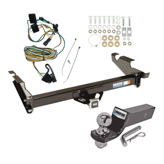Custom Fit Trailer Hitch Wiring Harness (Plug & Play) 2" Drop Ball-Mount w/ Pin/Clip 2" Chrome Ball Installation Hardware Installation Instructions 35365 118338 21536 Reese Trailer Tow Hitch 87-95 Chevy GMC G10 G20 G30 G1500 G2500 G3500 Com Reese Trailer Tow Hitch For 87-95 Chevy GMC G10 G20 G30 G1500 G2500 G3500 Complete Package w/ Wiring and 2" Ball