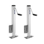 Fulton 2-Pack 2.5K Fixed Mount Trailer Jacks with Drop Leg and 28" Lift