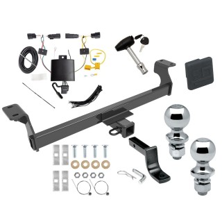 Custom Fit Trailer Hitch Draw-Bar w/ Pin/Clip Wiring Harness (Plug & Play)1-7/8" and 2" Chrome Ball Security Lock Pin Rubber Hitch Plug Cover Installation Hardware Installation Instructions 06195 3593 118816 63820 63810 580407 2211 Reese Tr Reese Trailer Tow Hitch For 20-24 Ford Escape (Except Hybrid) Deluxe Package Wiring 2" and 1-7/8" Ball and Lock