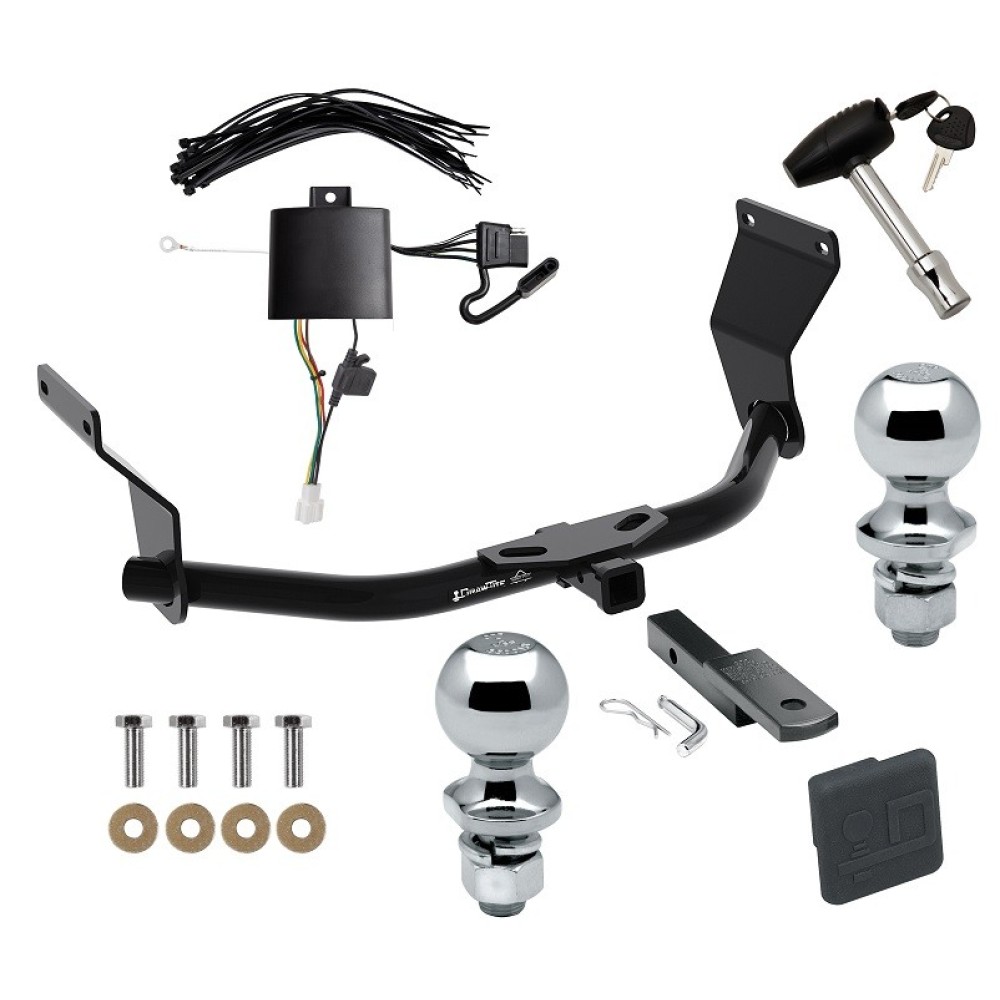 Custom Fit Trailer Hitch Draw-Bar w/ Pin/Clip Wiring Harness (Plug & Play) 1-7/8" and 2" Chrome Ball Security Lock Pin Rubber Hitch Plug Cover Installation Hardware Installation Instructions 361140 118800 63820 63810 580407 2211 Draw-Tite Tr Trailer Tow Hitch For 19-25 Acura RDX With +12V Power Provision Deluxe Package Wiring 2" and 1-7/8" Ball and Lock