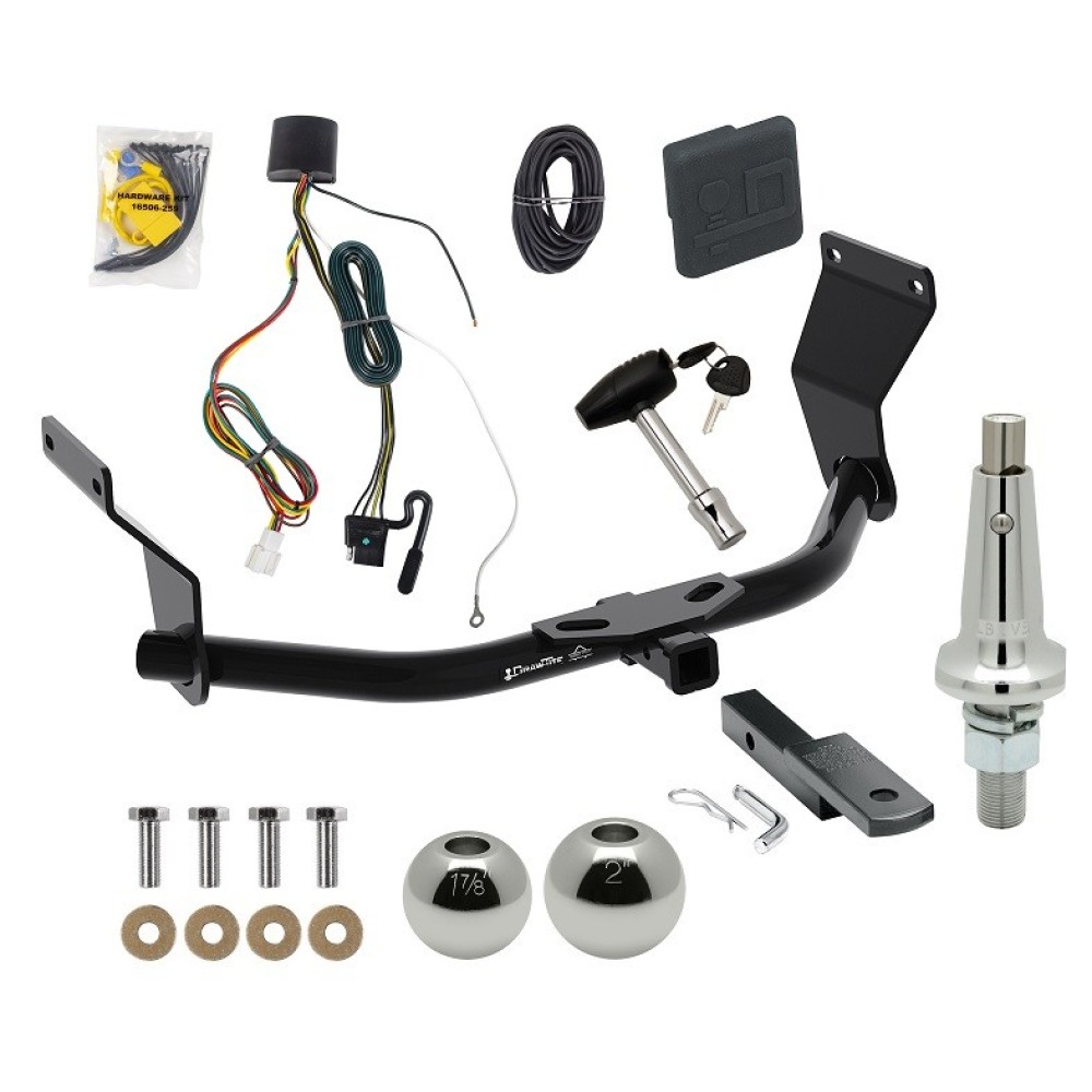 Custom Fit Trailer Hitch Draw-Bar w/ Pin/Clip Wiring Harness (Plug & Play) Interchangeable 2" & 1-7/8" Ball Security Lock Pin Rubber Hitch Plug Cover Installation Hardware Installation Instructions 361140 118804 63802 580407 2211 Draw-T Trailer Tow Hitch For 19-25 Acura RDX Without +12V Power Provision Ultimate Package w/ Wiring Draw Bar Kit Interchange 2" 1-7/8" Ball Lock and Cover