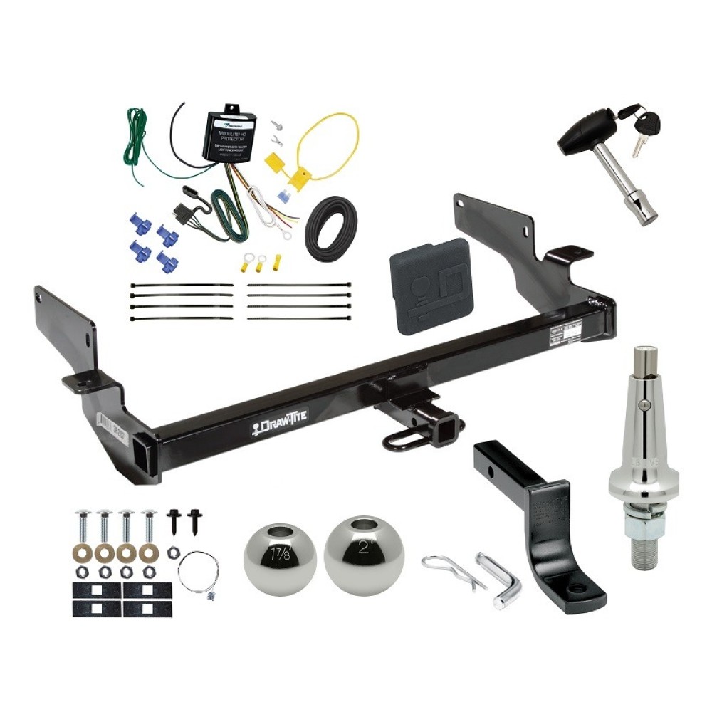 Custom Fit Trailer Hitch Draw-Bar w/ Pin/Clip Wiring Harness (Requires Splicing) Interchangeable 2" & 1-7/8" Ball Security Lock Pin Rubber Hitch Plug Cover Installation Hardware Installation Instructions 362870 119148 63802 580407 2211 Draw Trailer Tow Hitch For 00-05 Cadillac DeVille 06-11 DTS Ultimate Package w/ Wiring Draw Bar Kit Interchange 2" 1-7/8" Ball Lock and Cover