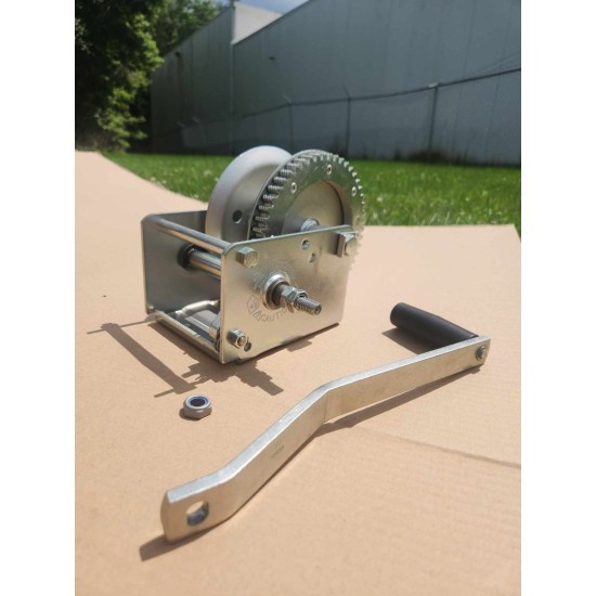 143101 Fulton Trailer Brake Winch 1500 lbs. Capacity Fulton Brake Winch 1,500 Lbs. High-Performance Cable Only Boat Lift Trailer Grain Auger Manual Forklift Hoist