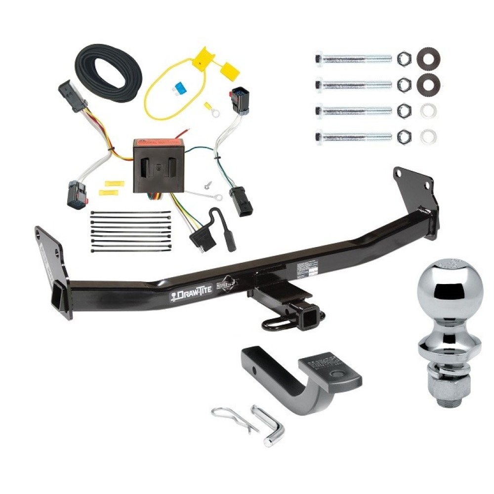 Custom Fit Trailer Hitch Draw-Bar w/ Pin/Clip Wiring Harness (Plug & Play) 1-7/8" Chrome Ball Installation Hardware Installation Instructions 364230 118539 63810 Draw-Tite Trailer Tow Hitch 11-17 Jeep Compass Old Body Style Complete Package Wiri Trailer Tow Hitch For 11-17 Jeep Compass Old Body Style Complete Package w/ Wiring Draw Bar and 1-7/8" Ball