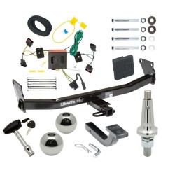 Trailer Tow Hitch For 08-17 Jeep Patriot Ultimate Package w/ Wiring Draw Bar Kit Interchange 2" 1-7/8" Ball Lock and Cover Trailer Tow Hitch For 08-17 Jeep Patriot Ultimate Package w/ Wiring Draw Bar Kit Interchange 2" 1-7/8" Ball Lock and Cover