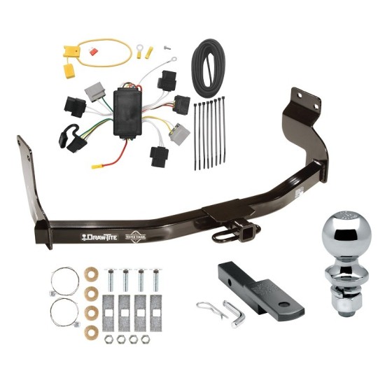 Trailer Tow Hitch For 05-07 Ford Escape 05-06 Mazda Tribute Complete Package w/ Wiring Draw Bar Kit and 2" Ball