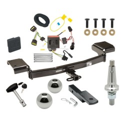 Trailer Tow Hitch For 11-16 KIA Sportage Ultimate Package w/ Wiring Draw Bar Kit Interchange 2" 1-7/8" Ball Lock and Cover