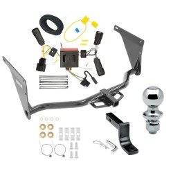 Trailer Tow Hitch For 13-16 Ford Escape Class 2 Complete Package w/ Wiring Draw Bar and 1-7/8" Ball