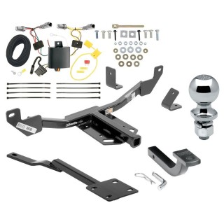 Trailer Tow Hitch For 14-19 Chevrolet Malibu LTZ Except Canada Models Class 2 Complete Package w/ Wiring Draw Bar Kit and 2" Ball