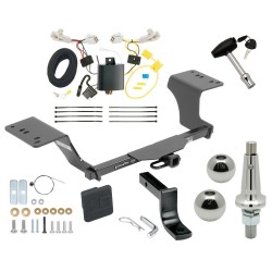 Trailer Tow Hitch For 13-18 Toyota Avalon Class 2 Ultimate Package w/ Wiring Draw Bar Kit Interchange 2" 1-7/8" Ball Lock and Cover Trailer Tow Hitch For 13-18 Toyota Avalon Class 2 Ultimate Package w/ Wiring Draw Bar Kit Interchange 2" 1-7/8" Ball Lock and Cover