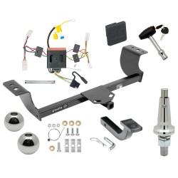 Trailer Tow Hitch For 11-14 Dodge Charger Class 2 Ultimate Package w/ Wiring Draw Bar Kit Interchange 2" 1-7/8" Ball Lock and Cover