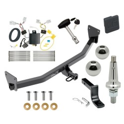 Trailer Tow Hitch For 17-24 KIA Niro Except Plug-In-Hybrid Ultimate Package w/ Wiring Draw Bar Kit Interchange 2" 1-7/8" Ball Lock and Cover