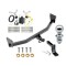 Trailer Tow Hitch For 17-24 KIA Niro Complete Package w/ Wiring Draw Bar and 1-7/8" Ball