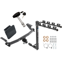 Trailer Tow Hitch w/ 4 Bike Rack For 13-24 Mazda CX-5 Class 2 tilt away adult or child arms fold down carrier w/ Lock and Cover Trailer Tow Hitch w/ 4 Bike Rack For 13-24 Mazda CX-5 Class 2 tilt away adult or child arms fold down carrier w/ Lock and Cover