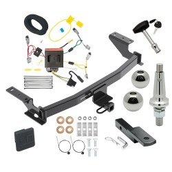 Trailer Tow Hitch For 13-16 Mazda CX-5 Class 2 Ultimate Package w/ Wiring Draw Bar Kit Interchange 2" 1-7/8" Ball Lock and Cover Trailer Tow Hitch For 13-16 Mazda CX-5 Class 2 Ultimate Package w/ Wiring Draw Bar Kit Interchange 2" 1-7/8" Ball Lock and Cover