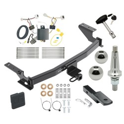 Trailer Tow Hitch For 17-21 Mazda CX-5 Class 2 Ultimate Package w/ Wiring Draw Bar Kit Interchange 2" 1-7/8" Ball Lock and Cover Trailer Tow Hitch For 17-21 Mazda CX-5 Class 2 Ultimate Package w/ Wiring Draw Bar Kit Interchange 2" 1-7/8" Ball Lock and Cover