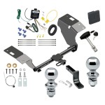 Custom Fit Trailer Hitch Draw-Bar w/ Pin/Clip Wiring Harness (Requires Splicing) 1-7/8" and 2" Chrome Ball Security Lock Pin Rubber Hitch Plug Cover Installation Hardware Installation Instructions 366430 119148 63820 63810 580407 2211 Draw-Tite Trailer Tow Hitch For 19-23 Lexus ES350 ES300h Deluxe Package Wiring 2" and 1-7/8" Ball and Lock