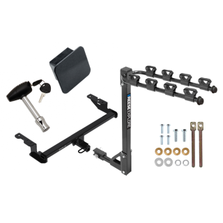 Custom Fit Trailer Hitch 4 Bike Carrier Security Lock Pin  Rubber Hitch Plug Cover Installation Hardware Installation Instructions  36660 1393100G 580407 2211 Draw-Tite Trailer Tow Hitch 4 Bike Rack 18-22 EcoSport Class 2 tilt away adult or child arms fol Trailer Tow Hitch w/ 4 Bike Rack For 18-22 Ford EcoSport Class 2 tilt away adult or child arms fold down carrier w/ Lock and Cover