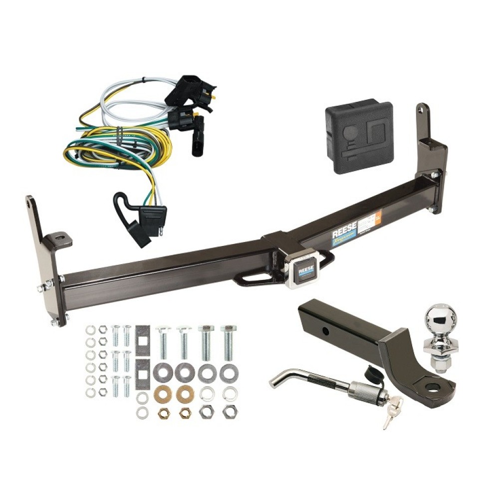 Custom Fit Trailer Hitch Wiring Harness (Plug & Play) 2" Drop Ball-Mount w/ Locking Pin/Clip 2" Chrome Ball Rubber Hitch Plug Cover Installation Hardware Installation Instructions 37012 118344 7005111 7010 Reese Trailer Tow Hitch 01-03 Expl Reese Trailer Tow Hitch For 01-03 Ford Explorer Sport All Styles Deluxe Package Wiring 2" Ball Mount and Lock