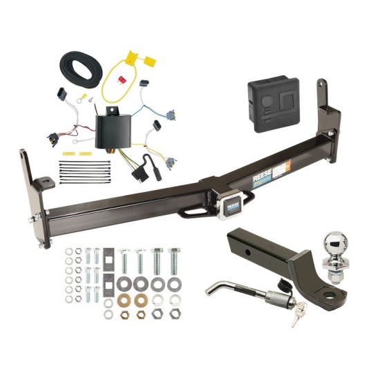 Custom Fit Trailer Hitch Wiring Harness (Plug & Play) 2" Drop Ball-Mount w/ Locking Pin/Clip 2" Chrome Ball Rubber Hitch Plug Cover Installation Hardware Installation Instructions 37012 118345 7005111 7010 Reese Trailer Tow Hitch 95-01 Expl Reese Trailer Tow Hitch For 95-01 Ford Explorer 97-01 Mercury Mountaineer Deluxe Package Wiring 2" Ball Mount and Lock