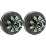 Lippert 8K threaded hybrid trailer brake hub pair, 8-on-6.5 bolt pattern, oil-bath, Dexter & Al-Ko compatible