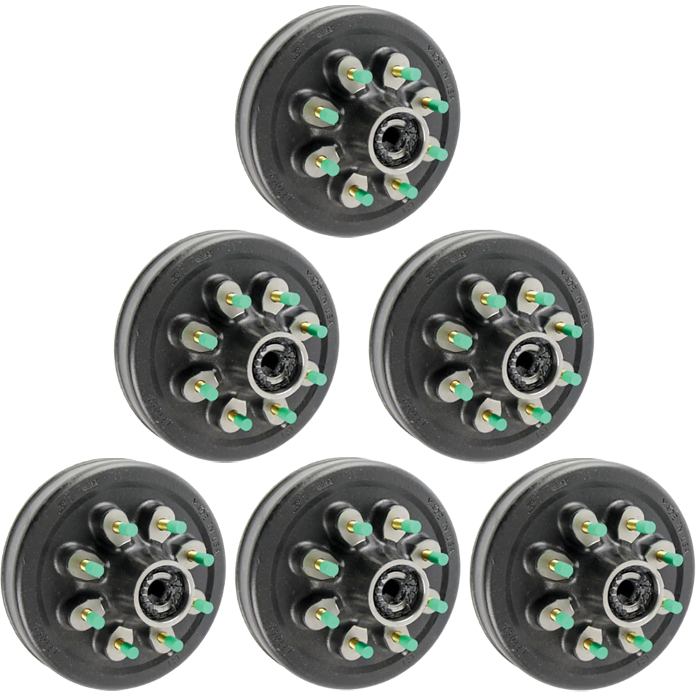 Lippert 8K Threaded Hybrid Trailer Brake Hub Kit, 8 on 6.5, 9/16 studs, oil-bath, Dexter/Al-Ko/Rockwell compatible, 6-pack