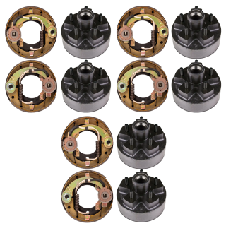 Lippert 7 x 1.25 Electric Trailer Brake and Hub Kit, 5 on 4.5 Bolt Pattern, 2200 lb, Triple Axle – 6 Brakes & 6 Hubs